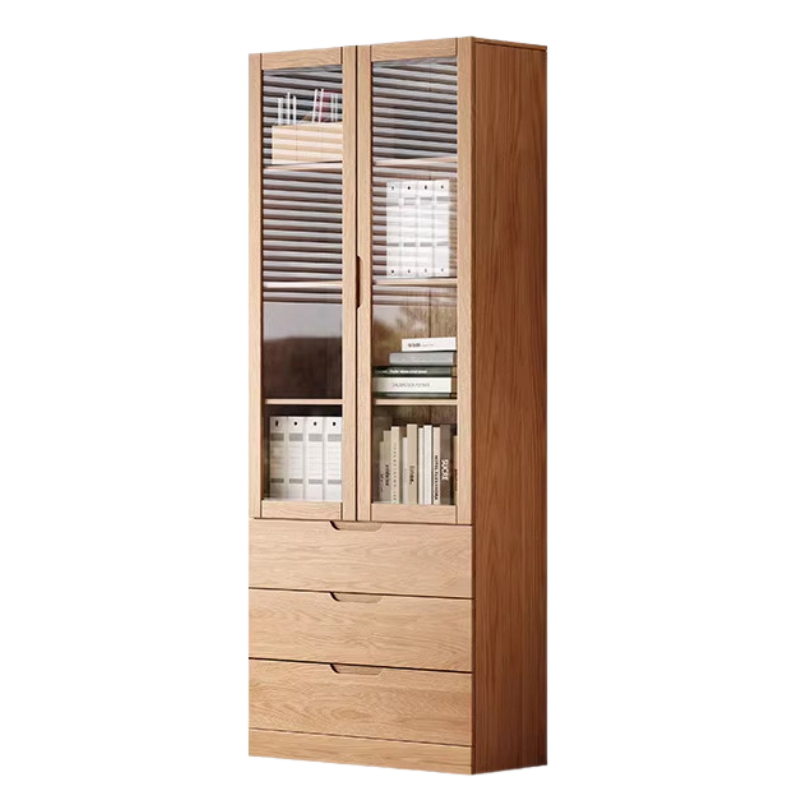 智叶舟实木办公柜80*32*200cm台高清大图