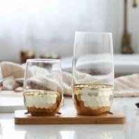 创意欧式电镀玻璃漱口杯套装洗漱杯情侣杯牙缸水杯杯子刷牙杯