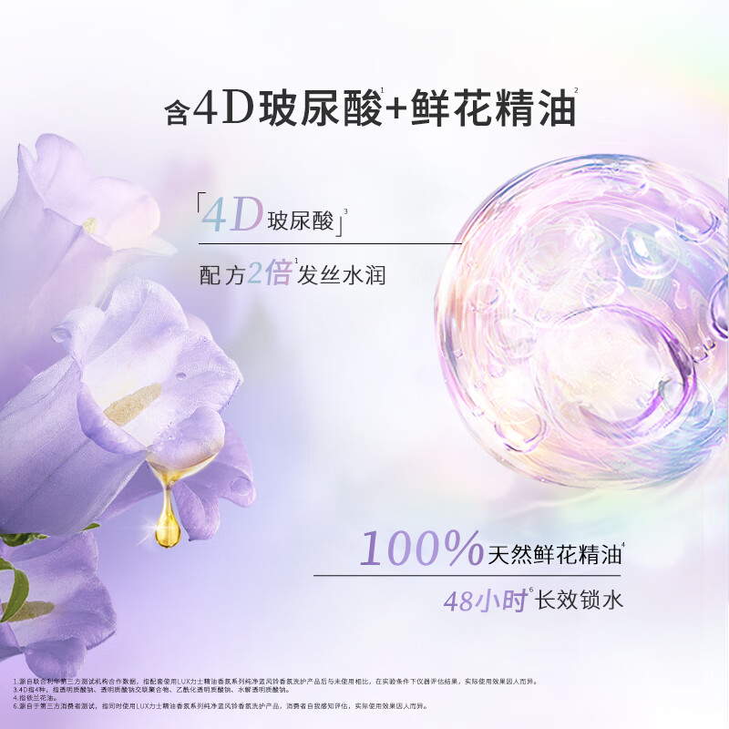 力士(LUX) 精油香氛洗发露 清新花香洗发水 蓝风铃680g高清大图