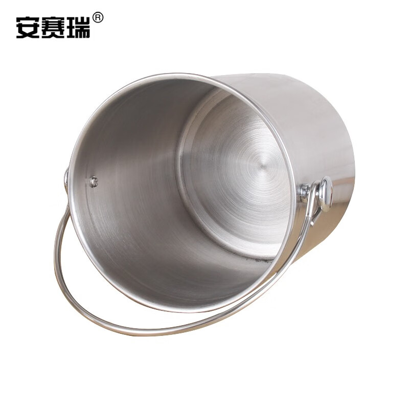 安赛瑞 不锈钢冰桶 商用手提冰粒桶 5L 啤酒桶红酒香槟冰块桶冰酒桶 26359高清大图