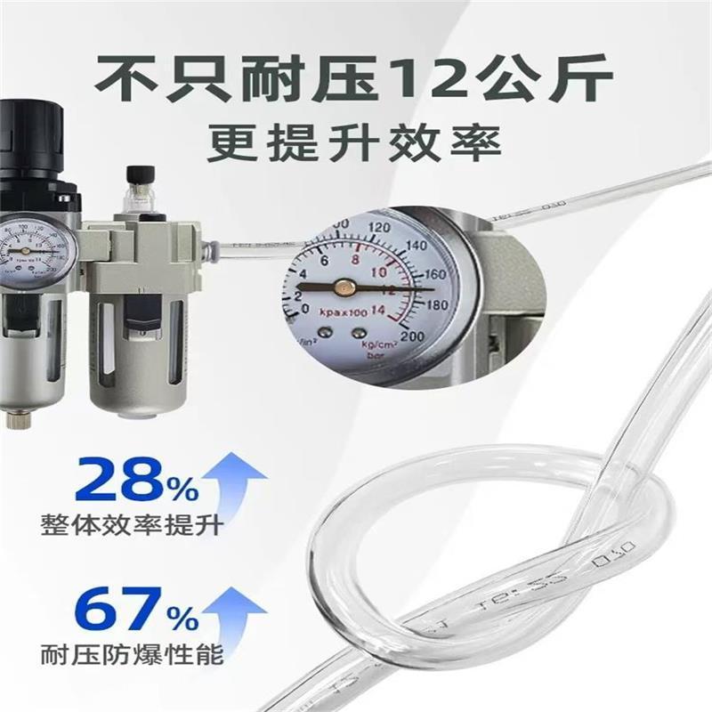 盛京联硕 高压气管PU弹簧软管 Φ12*8mm透明12米带接头 根高清大图