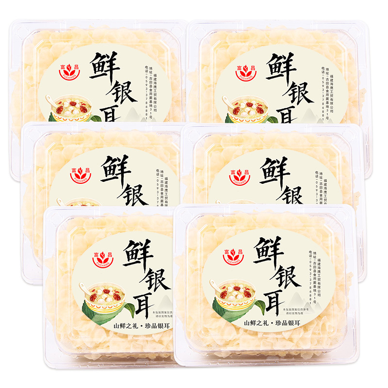 富昌鲜银耳6朵 单盒装 古田新鲜白木耳雪耳糯银耳鲜活耳 厂家产地直发 冰袋保鲜
