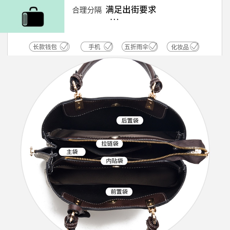 时尚手提大容量中年母亲节送妈妈包女包新款大气斜挎洋气百搭2020NEWLAKE高清大图