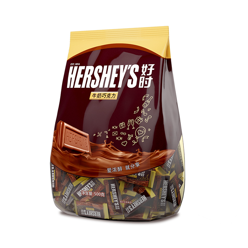 好时(HERSHEY’S) 巧克力 牛奶味500g(排块)