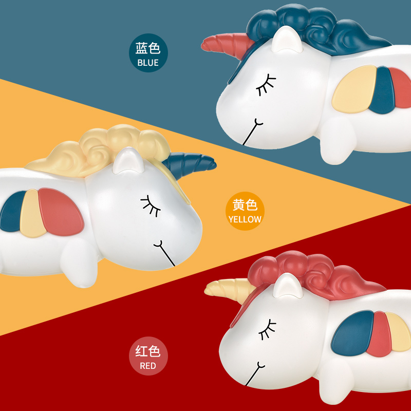 婴侍卫 独角兽抽拉式水枪 水炮玩具 TY004-4 红/黄/蓝 颜色随机高清大图