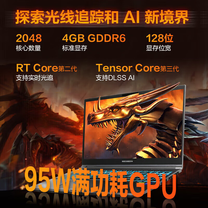 机械革命(MECHREVO)蛟龙15K 15.6英寸商务办公 电竞游戏本笔记本电脑 定制(锐龙R7-7435H 16G内存 2TB固态 RTX3050 144HZ 窄边框高刷屏)高清大图