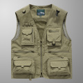啄木鸟工装马甲男士夏季新款户外摄影钓鱼背心机能多口袋马夹外套 8512卡其 L建议110-130斤