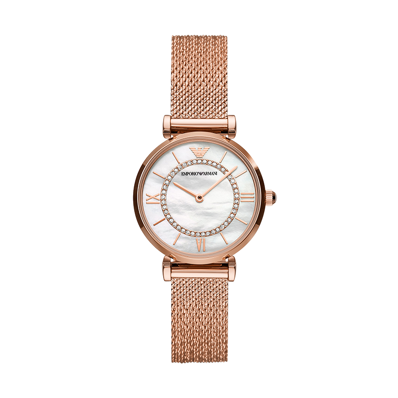 armani)满天星手表 编织钢带休闲时尚石英表女士腕表ar11320