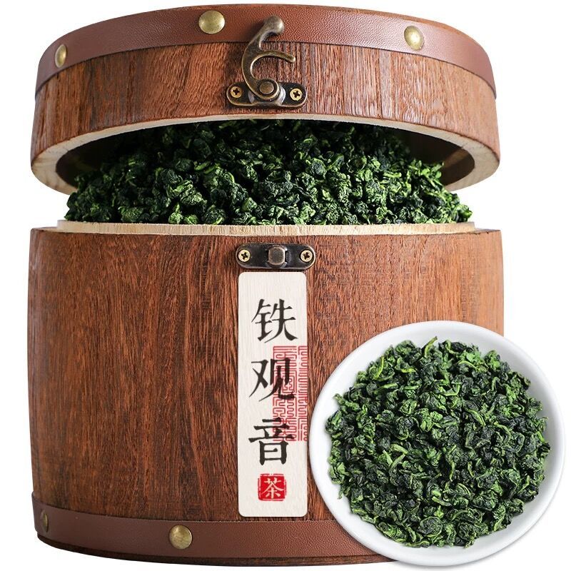 福岗安溪品质浓香型精选春茶铁观音茶叶新茶乌龙茶木桶罐装礼盒装500g