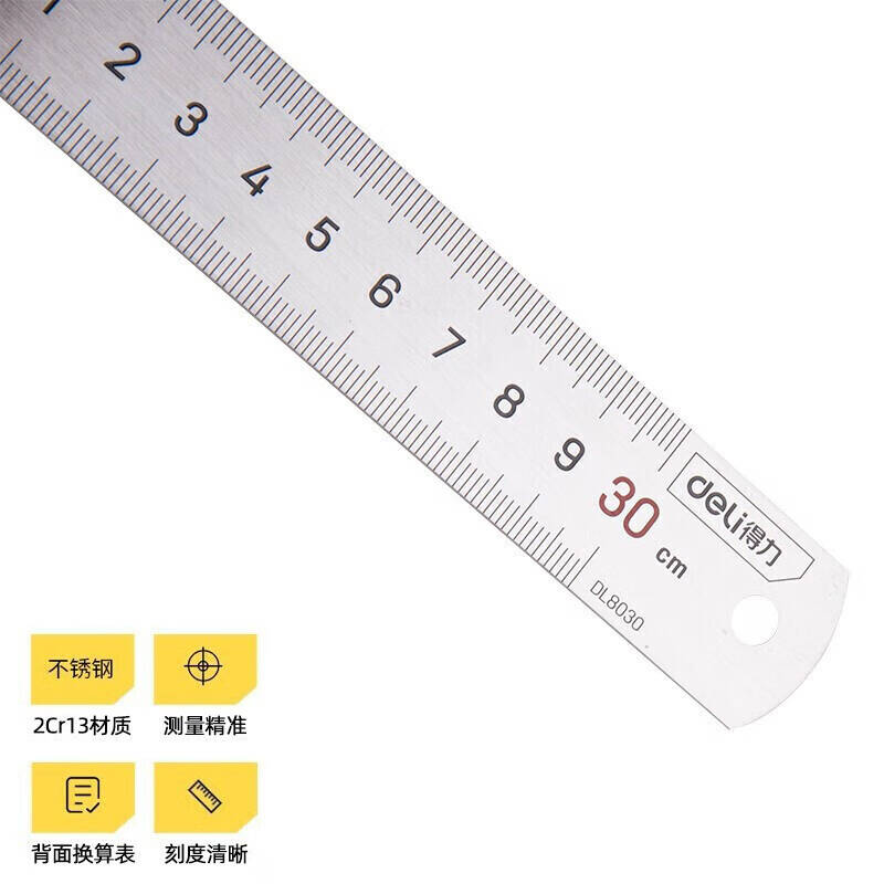 得力工具DL8120钢直尺120cm(单位:把)高清大图