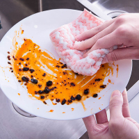 抹布厨房专用洗碗布不沾油不掉毛吸水鱼鳞擦桌家用珊瑚绒清洁915