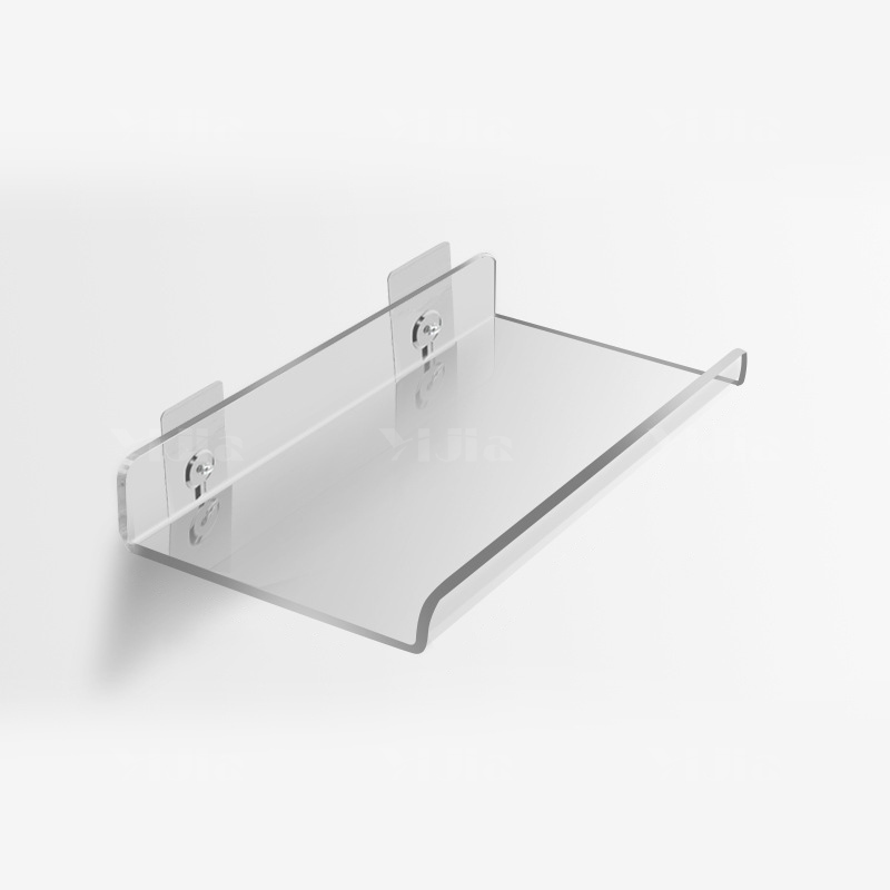 翌嘉YJ4122639 亚克力夹缝镜柜层隔板卫生间浴室壁挂储物架免打孔墙上置物架