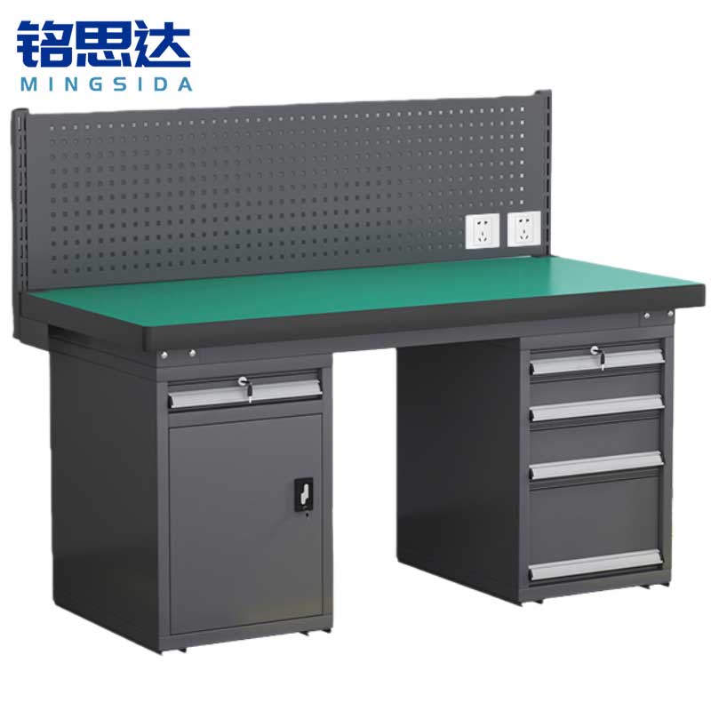 铭思达钳工操作台2.1米五抽一门张