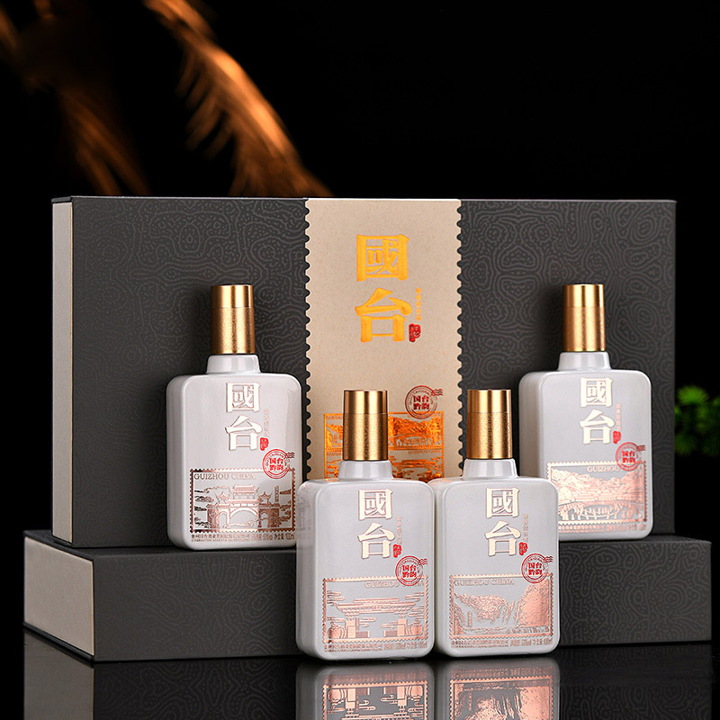 [官方自营]国台 黔韵酒 100ml*4礼盒装 53度酱香型白酒 真实年份茅台