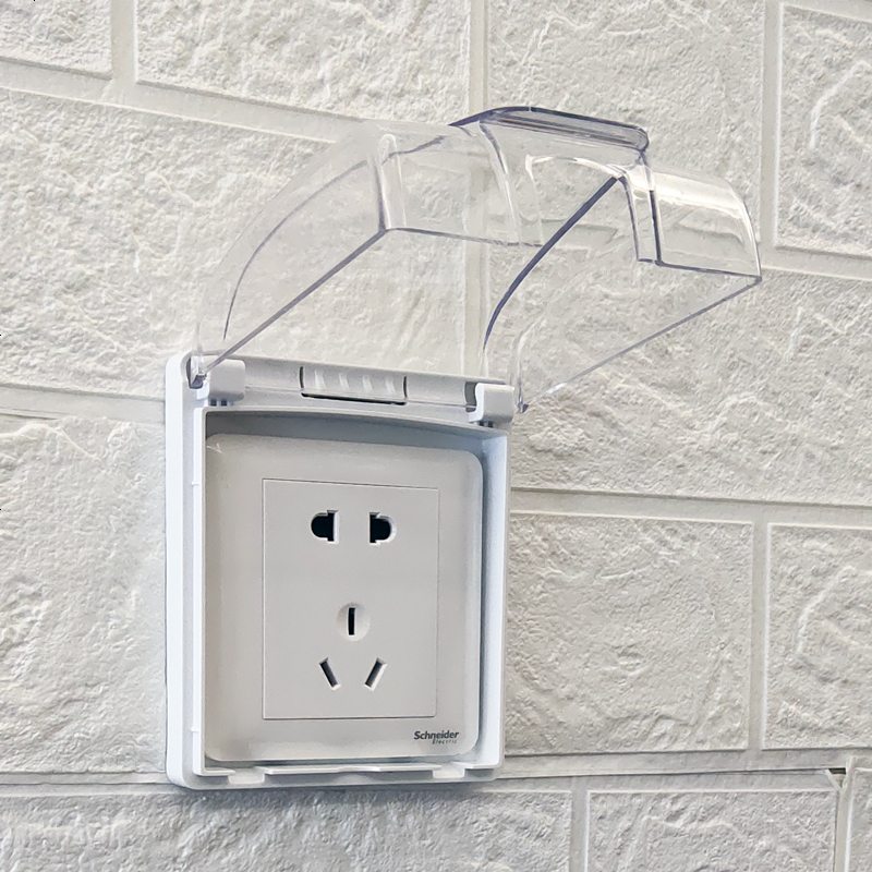 86型暗装开关插座面板保护盖透明防水防溅盒家用卫生间浴室防水罩