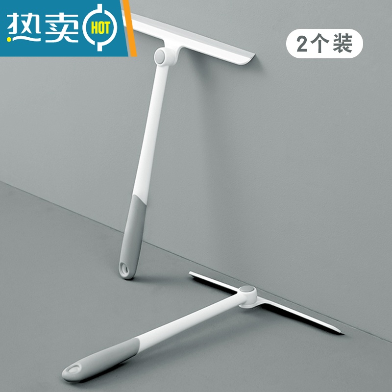 敬平玻璃刮擦玻璃器家用刮水器保洁专用擦窗清洗窗户双面擦清洁工具 可旋转刮水器(2个装)高清大图