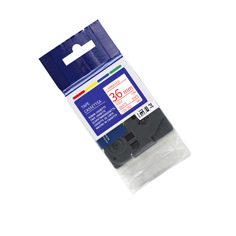 彩标 TZe-262 36mm 标签色带 1.00 盒/个 (计价单位:个) 白底红字高清大图