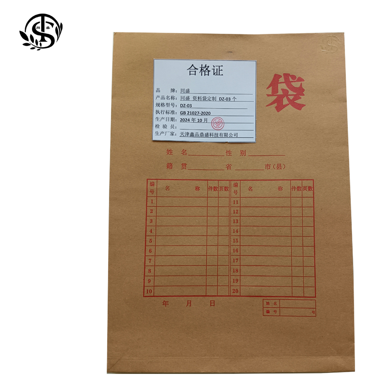 同盛 资料袋定制 DZ-03 个