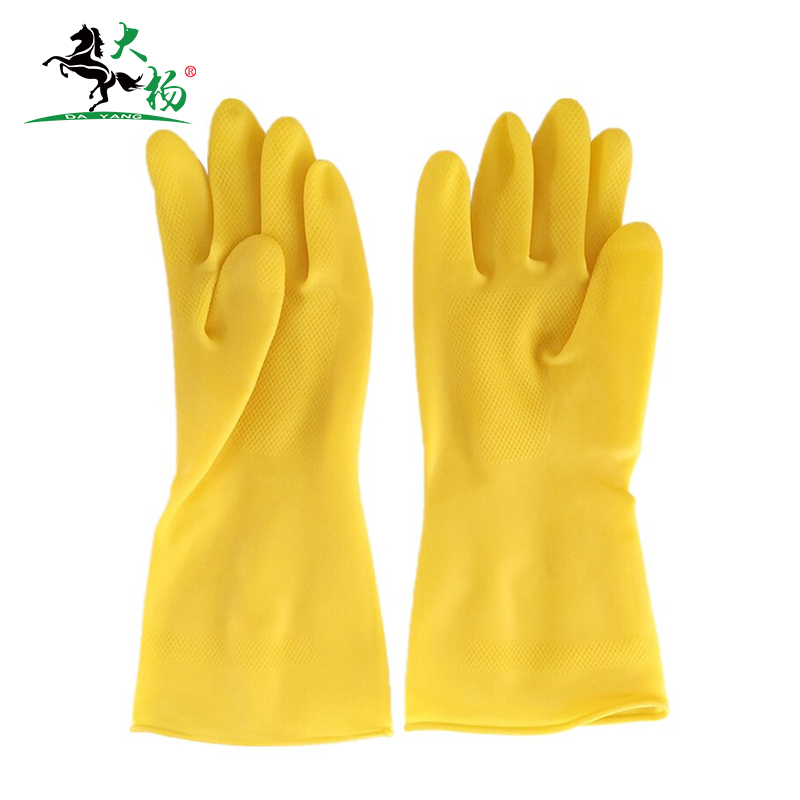 大杨 乳胶手套 加厚耐碱清洁手套 防水工业牛筋手套胶皮手套 109 /双(XL码) L码