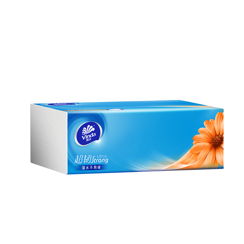 维达超韧软抽100抽30包抽取式面巾纸餐巾纸抽纸湿水不易破无香纸巾
