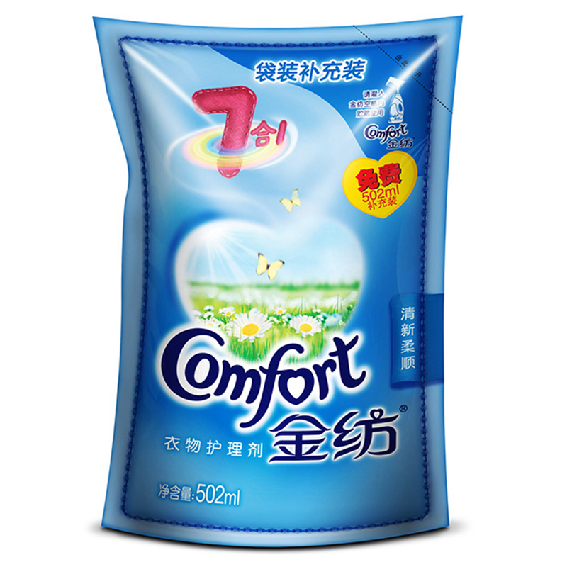 奥妙 (OMO) 净蓝全效水清莲香洗衣液3kg*2+1kg*3+金纺衣物护理剂502ml*2 超值18斤[联合利华]