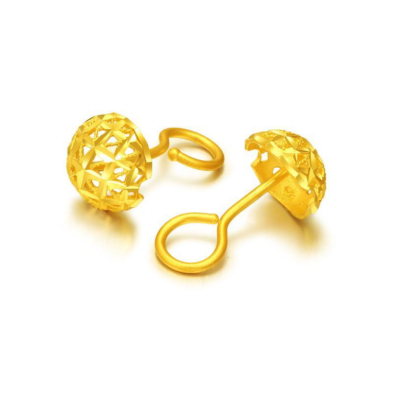 老庙黄金 【2020新款】18k金老庙珍珠耳钉 耳饰 礼物 视频