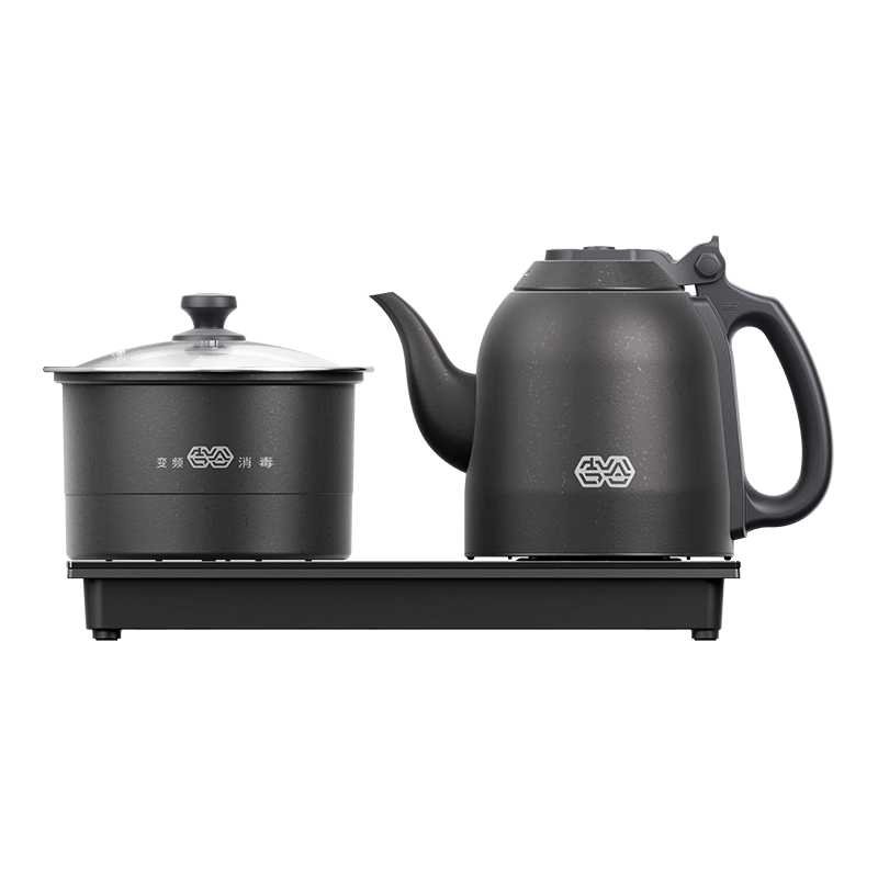 苏宁 吉谷 电热水壶 TC008B茶具套装【1.2L+0.8L】全自动双底部上水 智量2火山岩喷涂
