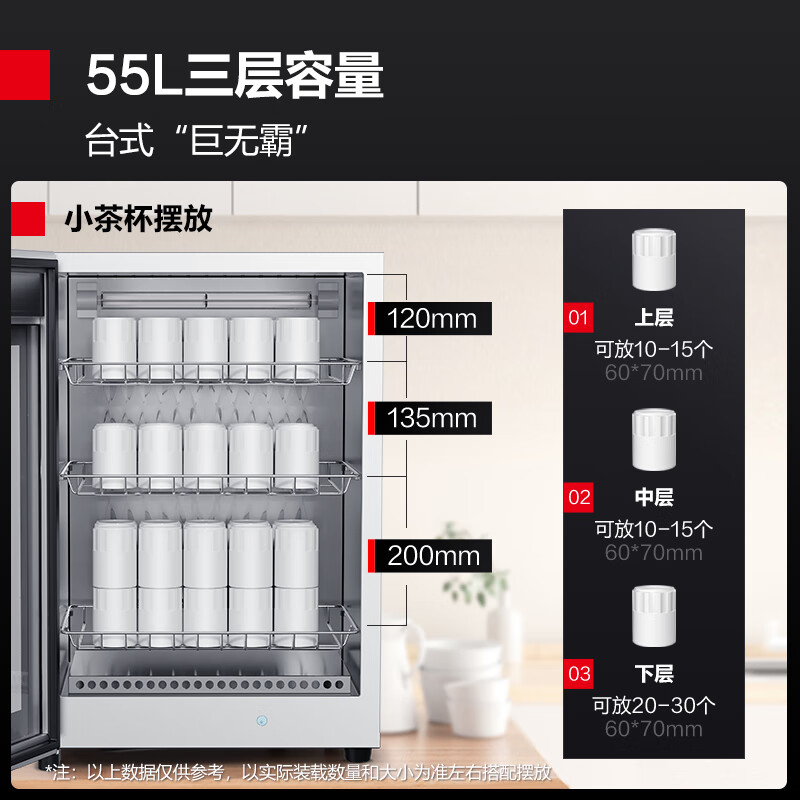 德玛仕商用消毒柜XDZ60F-1 二星消毒 桌面迷你 奶瓶餐具高清大图