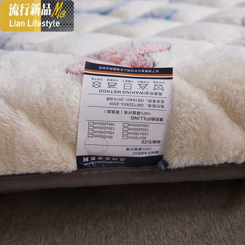 羊羔绒床垫软垫冬季加厚保暖学生宿舍单人海绵租房专用榻榻米褥子 三维工匠图片