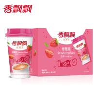 香飘飘奶茶 草莓味奶茶 便携式三连杯80g*3杯 休闲冲饮品 冲泡奶茶粉
