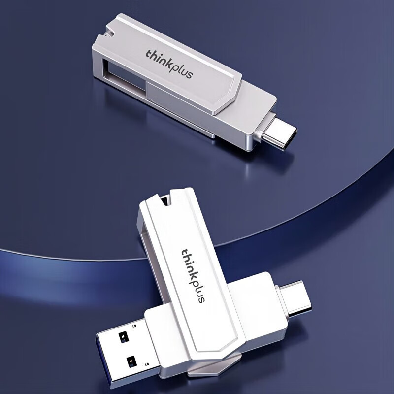 联想(thinkplus) TPCU301plus (手机优盘TYPE-C) 128GB U盘 银色