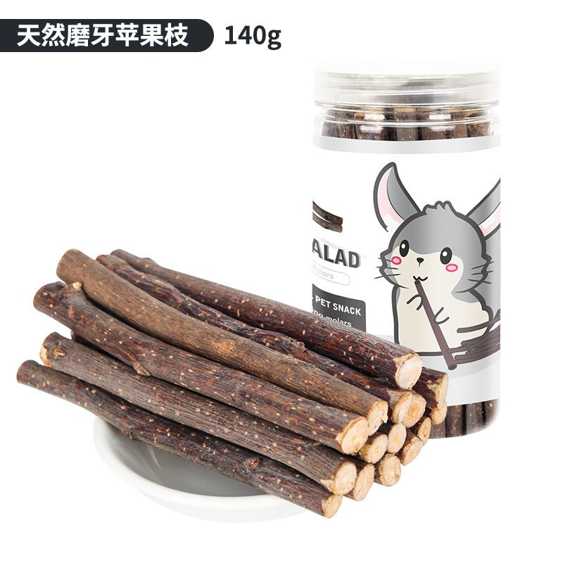 仓鼠兔子磨牙棒甜竹豚鼠龙猫荷兰猪用品磨牙石苹果枝零食视频