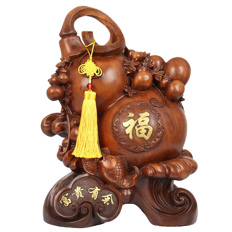 美帮汇葫芦摆件特大号富贵有余家居客厅玄关电视柜办公室工艺品高清大图