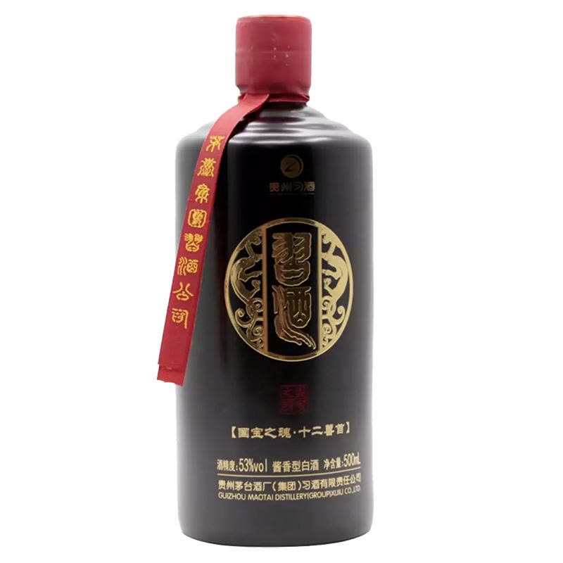 融汇酒类老酒 53°习酒十二兽首鸡年黑金生肖鸡(2017年) 500mlx1瓶图片