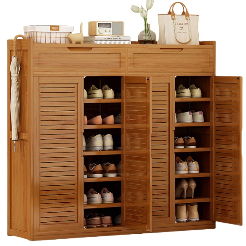 攸形鞋柜四门八层1180*320*1120mm个高清大图