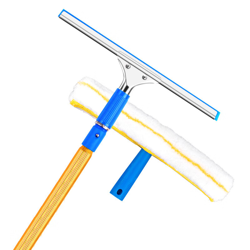 擦玻璃神器伸缩杆家用窗户刮水器 清洁工具10件套拼接款[3.5米]高清大图