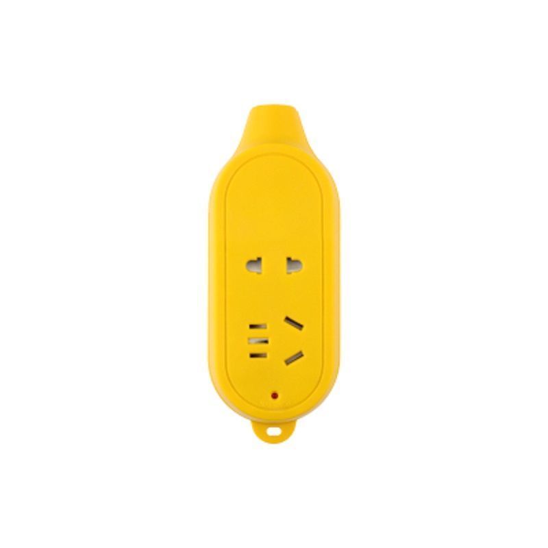 黄色圆形7孔地拖4000w不带线地拖插座工程摔不烂插排插自接线大功率拖