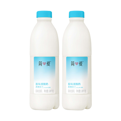 简爱原味裸酸奶（家庭装）1.08kg*2瓶