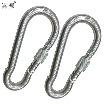 嵩源带锁安全钩 带螺母吊钩挂钩吊环保险钩 11*140mm 个