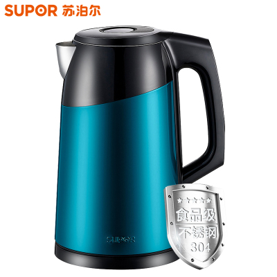 苏泊尔(SUPOR)电水壶多段保温 长沸除氯 304不锈钢 实时温显 1.7L容量 无缝内胆烧水壶SWF17E16C