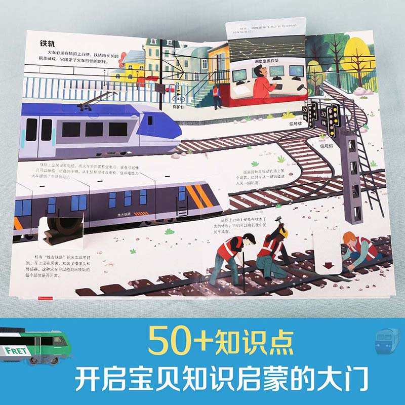 小手忙不停第二辑套装2册 [正版]小手忙不停第二辑套装2册 好忙好忙的医院&各种各样的火车 3-6岁宝宝趣味科普互动机关