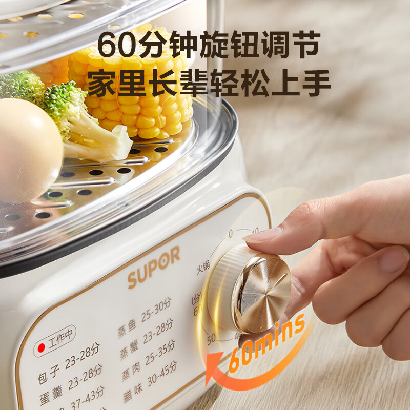 苏泊尔(SUPOR)电蒸锅 炖蒸煮一体 电煮锅 电火锅 多用途锅ZN23FK1568