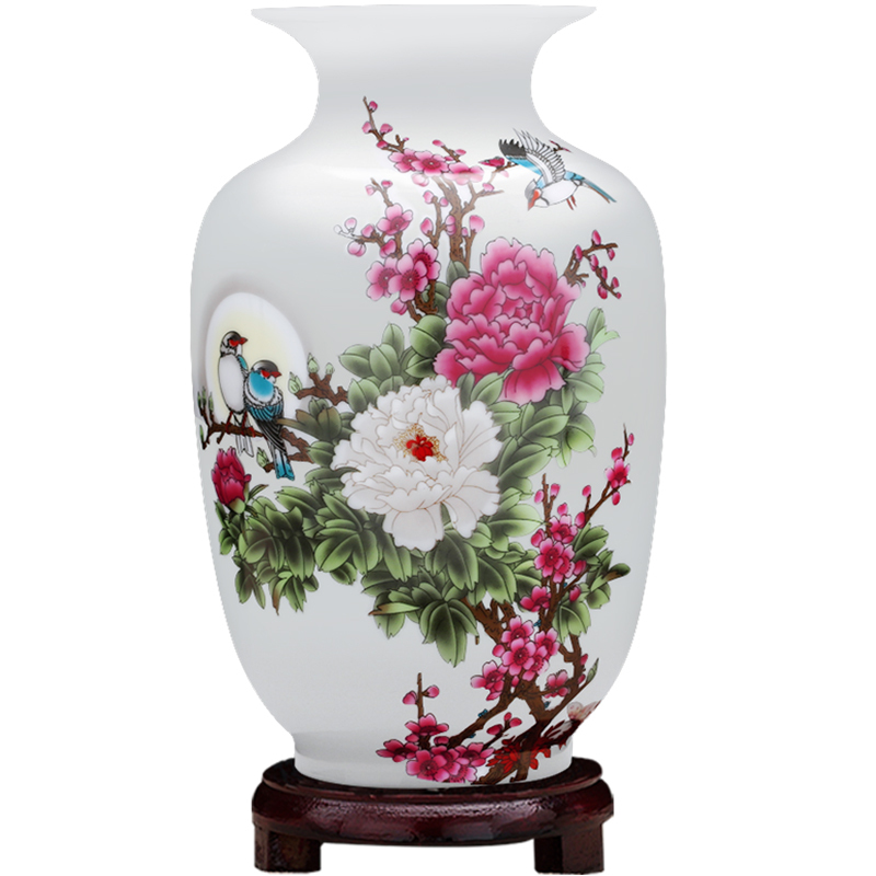 陶瓷器闪电客小花瓶摆件家居装饰品青花瓷中式竹富贵竹