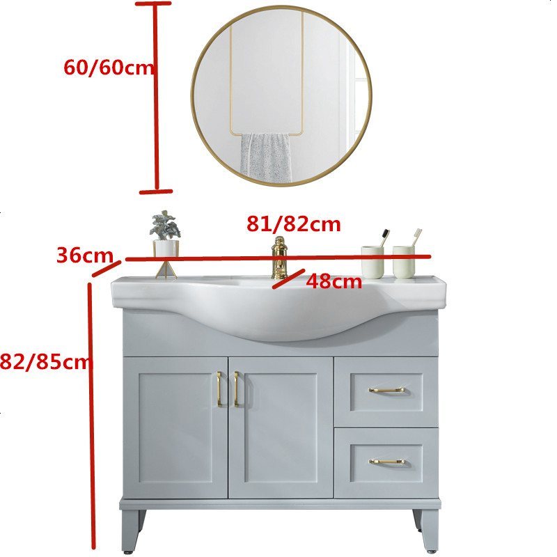 浴室柜小户型洗脸盆柜组合落地式实木洗手盆柜北欧卫生间洗漱台池视频