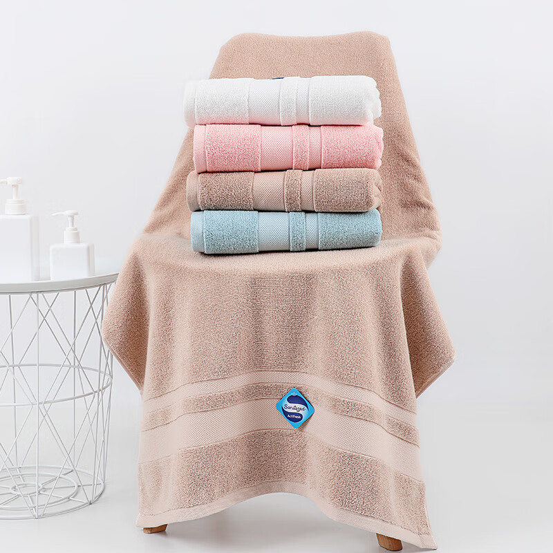 洁丽雅7265(Grace)7A抗菌大浴巾成人纯棉加大加厚浴巾男女棕色高清大图