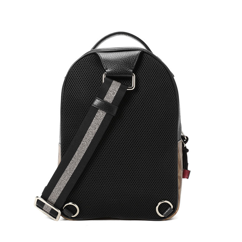 12994 COACH Vale Slingpack Logo Patch Signature Detail BLACK