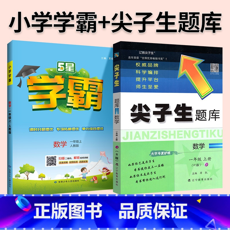 难度升级[尖题+学霸]数学 人教版 2本 一年级下 [正版]2024春尖子生题库二三年级四五年级六一年级上下册数学语文人