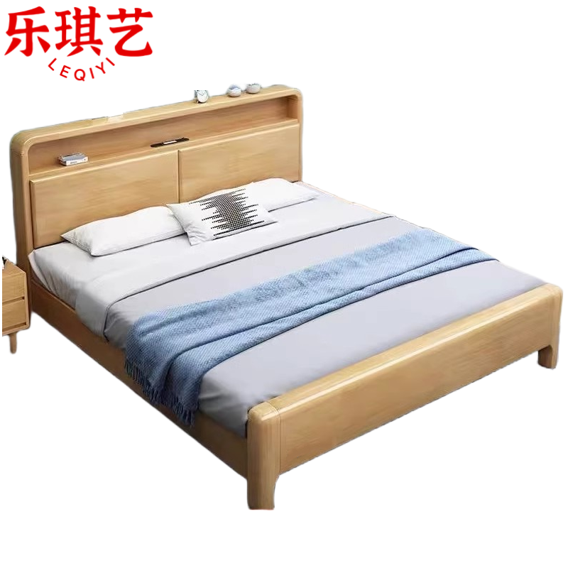 乐琪艺实木床1800mm*2000mm张高清大图