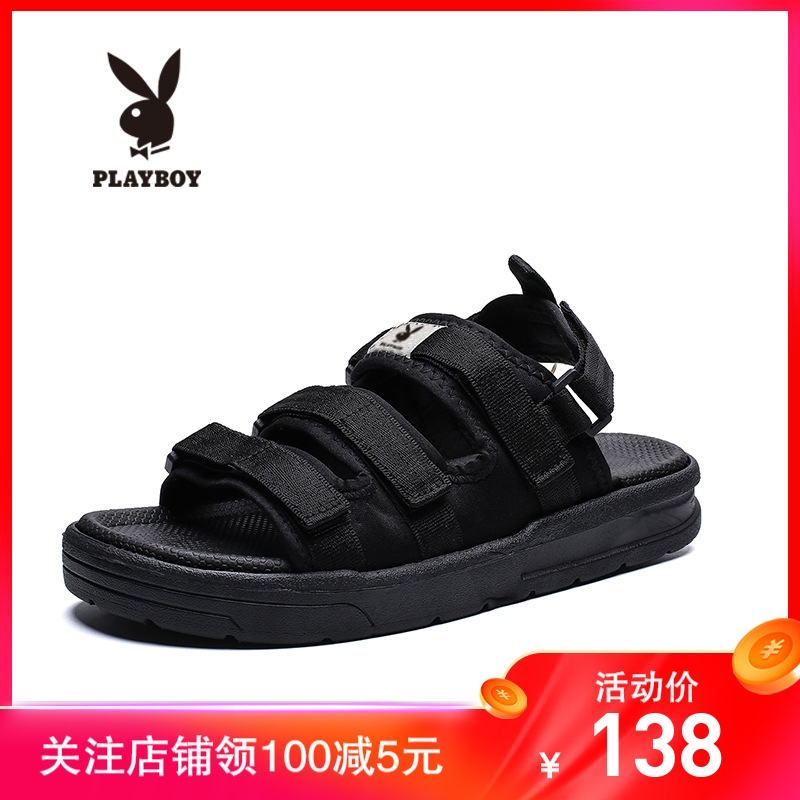 playboy花花公子拖鞋男夏季潮流室外沙滩凉鞋外穿个性防滑运动两用凉拖鞋花花公子旗舰店
