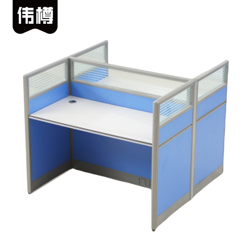 伟樽屏风办公桌对坐双人位120*120*110cm张